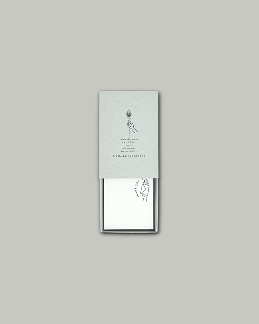 OEDA LETTERPRESS Thank You Card Box - Bronze / Black