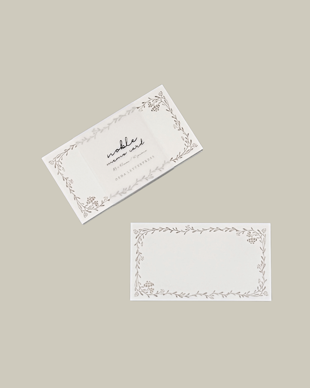 OEDA LETTERPRESS Memo Card Noble - Black / Bronze / Silver / Vine