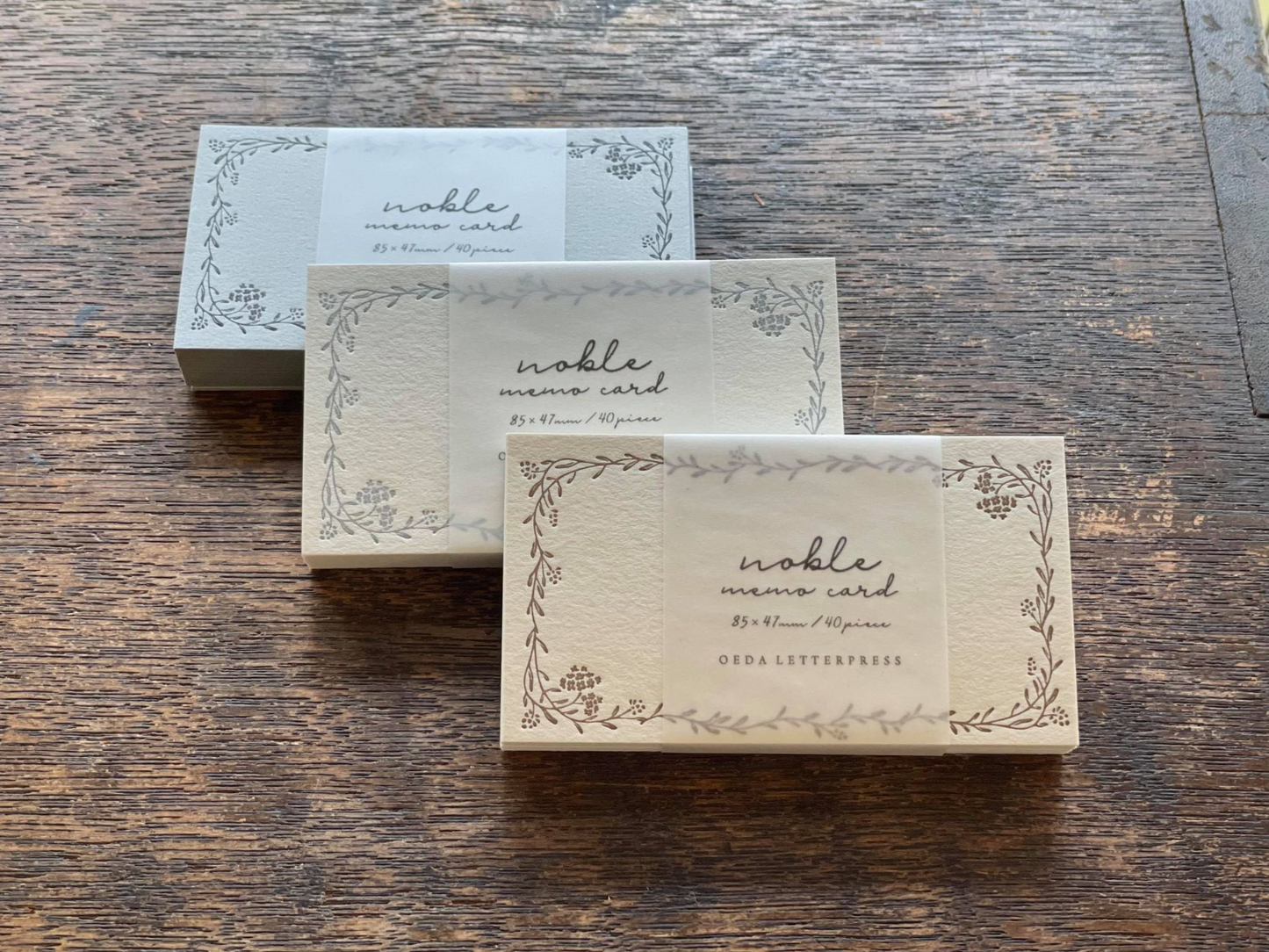 OEDA LETTERPRESS Memo Card – MC003 Noble Silver