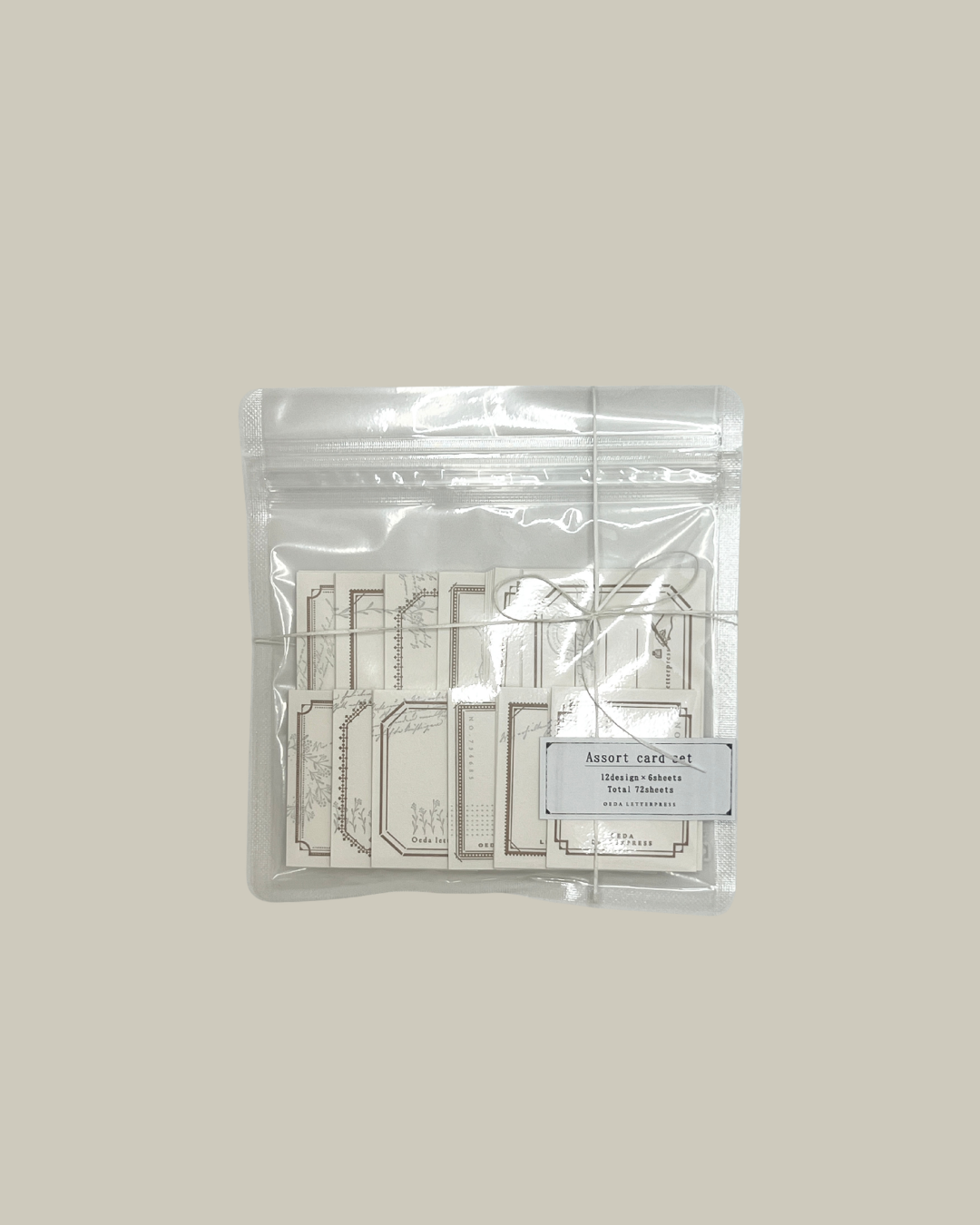 OEDA LETTERPRESS Assort Card Set Mellow - Silber