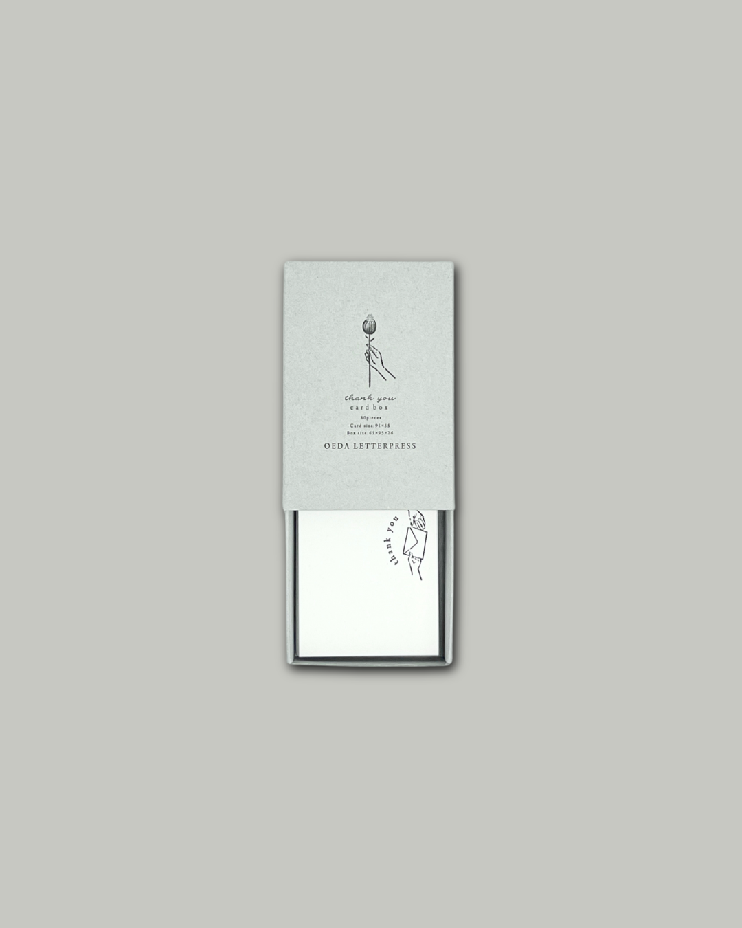 OEDA LETTERPRESS Thank You Card Box - Bronze / Black