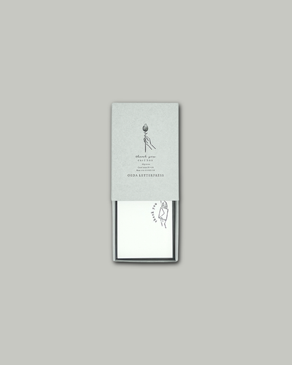 OEDA LETTERPRESS Thank You Card Box - Bronze / Black