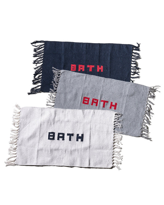 Puebco Handloomed Recycle Yarn Bath Mat Navy Blue