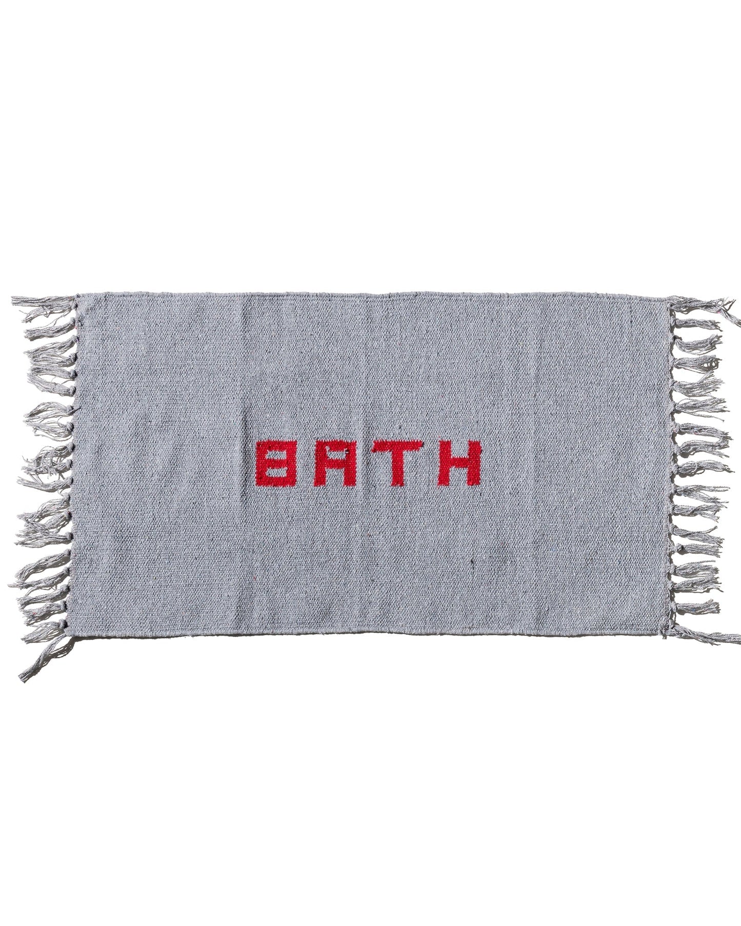 Puebco Handloomed Recycle Yarn Bath Mat Light Gray