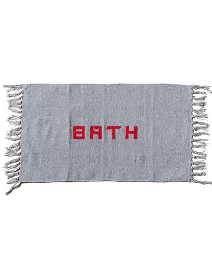 Puebco Handloomed Recycle Yarn Bath Mat Light Gray