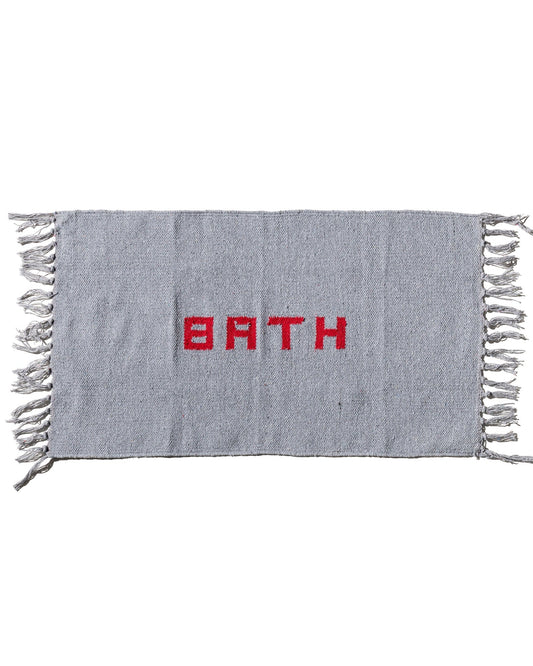 Puebco Handloomed Recycle Yarn Bath Mat Light Gray