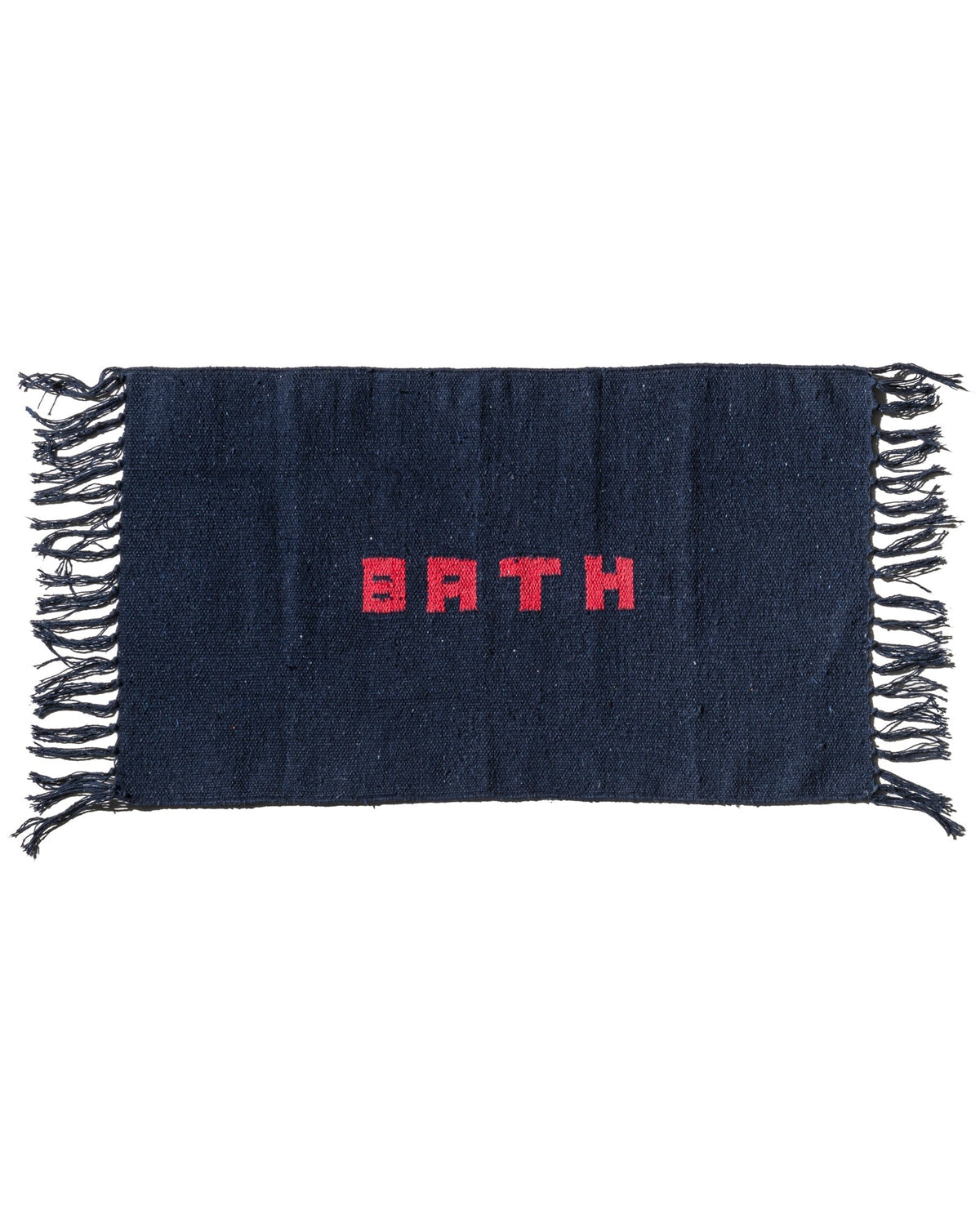 Puebco Handloomed Recycle Yarn Bath Mat Navy Blue