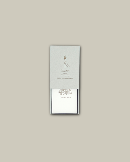 OEDA LETTERPRESS Thank You Card Box - Bronze / Black