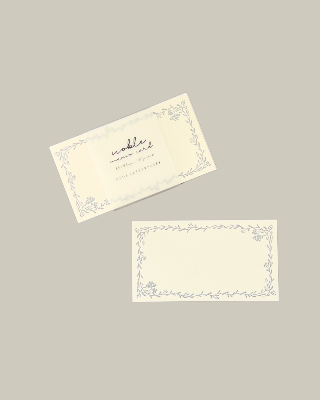 OEDA LETTERPRESS Memo Card Noble - Black / Bronze / Silver / Vine