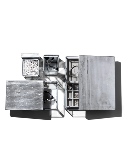 Puebco Glass Box with Recycle Steel Lid — Pen Stand