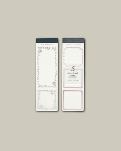 OEDA LETTERPRESS 3 Pattern Label Book Noble - Bronze & Black