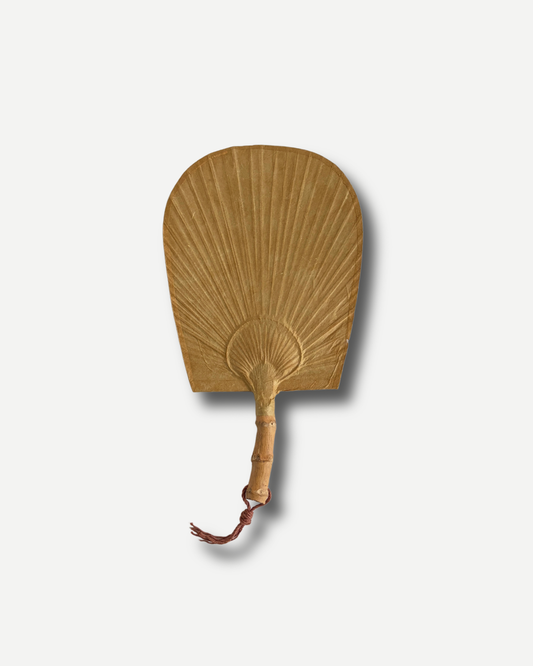 Choi Soobong Fan Twin Bamboo Root Fan Beige S / M / L