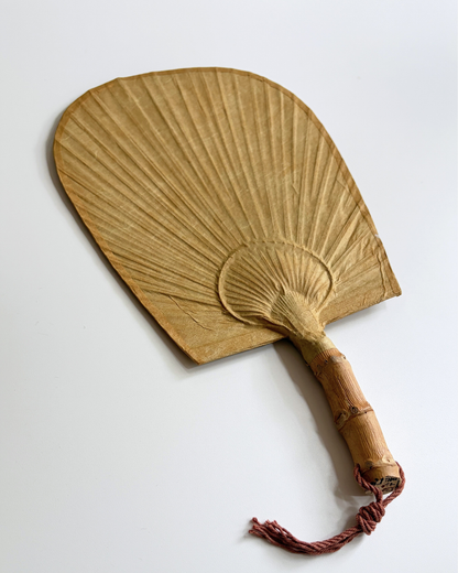 Choi Soobong Fan Twin Bamboo Root Fan Beige S / M / L