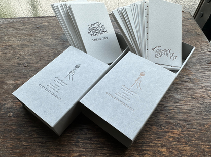OEDA LETTERPRESS Card Box – CB012 Thank / Black