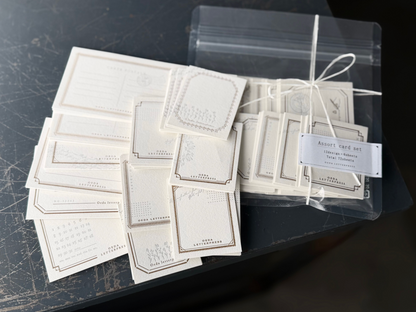 OEDA LETTERPRESS Assort Card Set – CB009 Mellow Silver