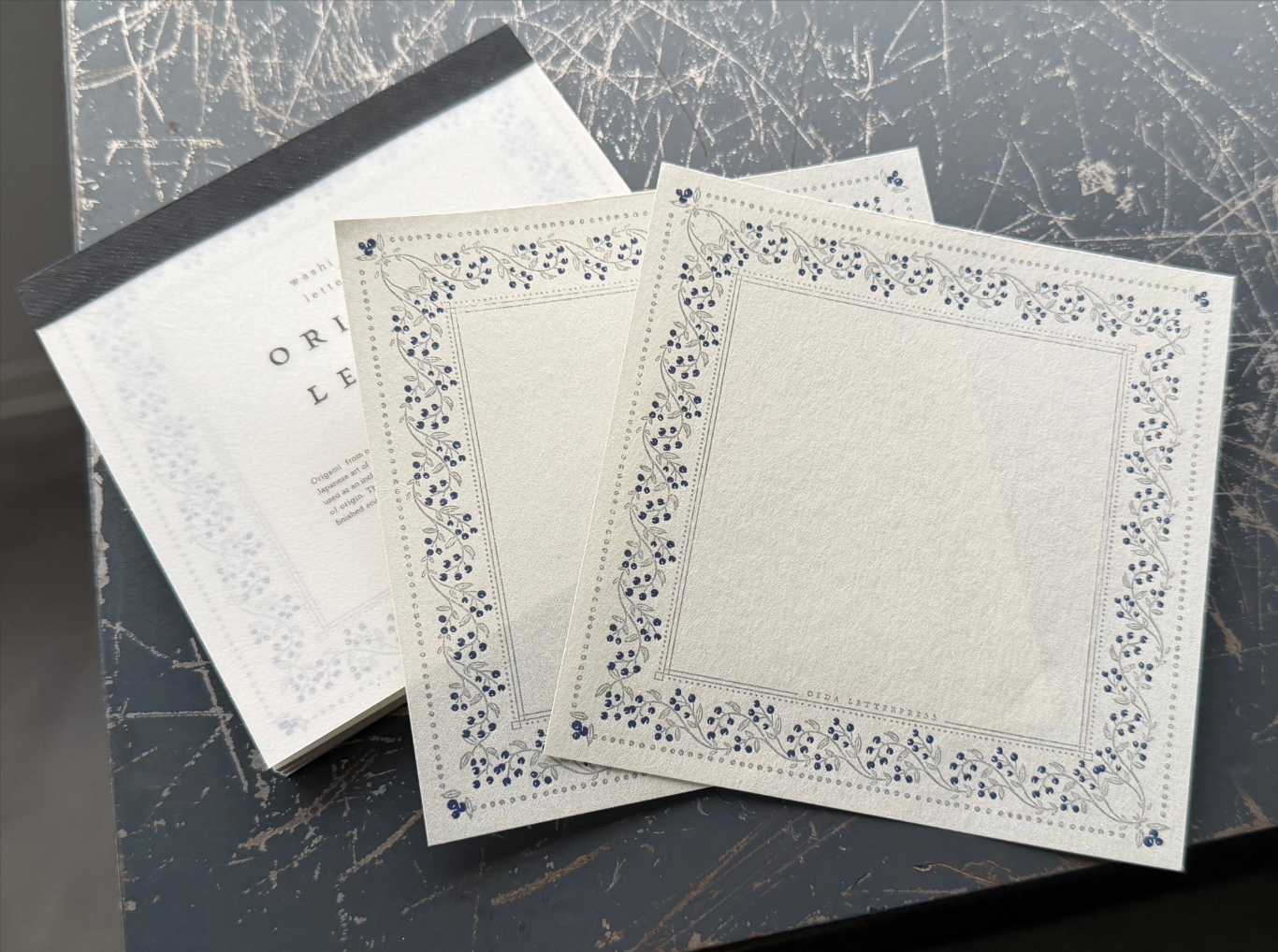 OEDA LETTERPRESS Origami Letter – OL003 Blueberry
