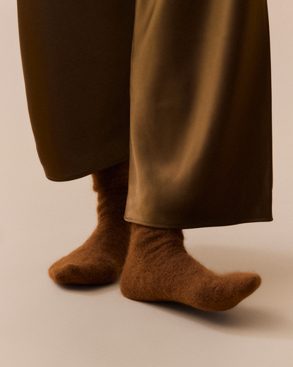 Chestnut Brown Ultra Soft Alpaca Socks