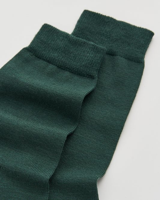 Deep Forest Green Merino Socks