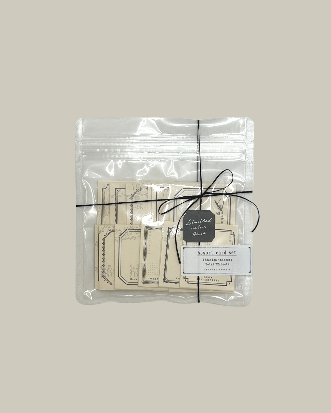 OEDA LETTERPRESS Assort Card Set – Mellow Black