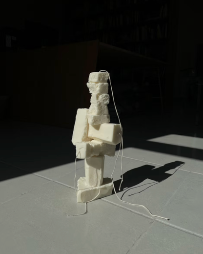 EPS5 Candle in white by Malte van der Meyden