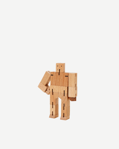 Areaware Cubebot Micro Natural Wood