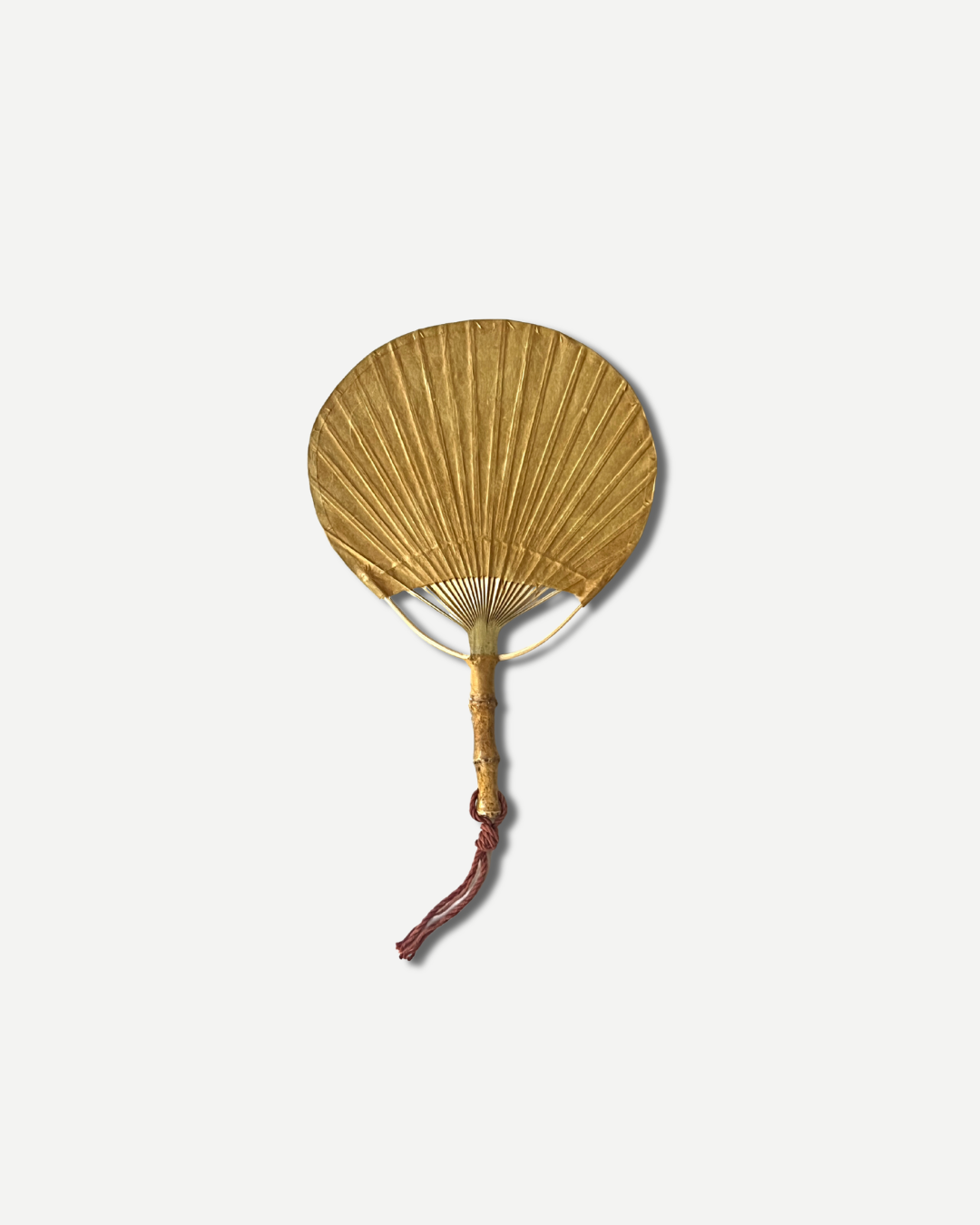 Choi Soobong Fan Needle Stripe Root Fan Beige