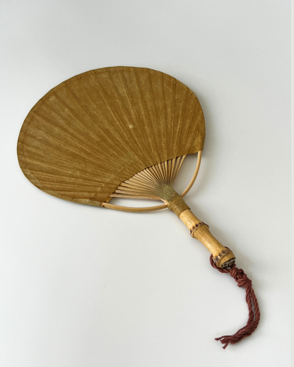 Choi Soobong Fan Needle Stripe Root Fan Beige