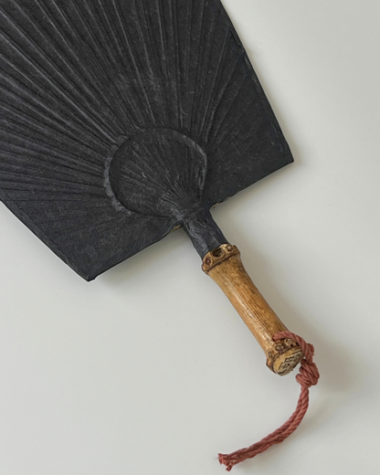 Choi Soobong Fan Needle Stripe Root Fan Black