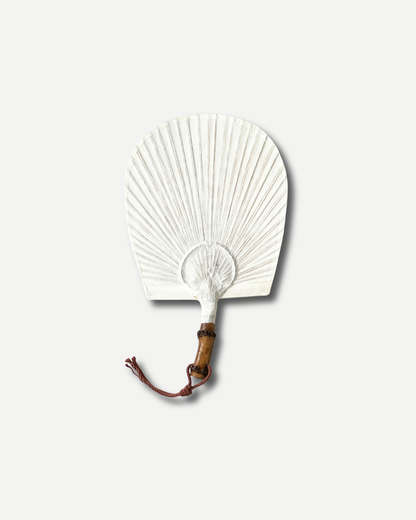 Choi Soobong Fan Twin Bamboo Root Fan White S / M