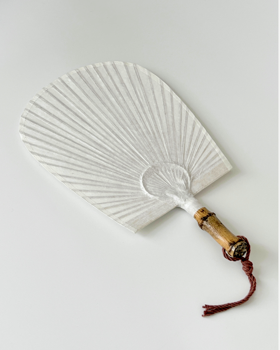 Choi Soobong Fan Twin Bamboo Root Fan White S / M