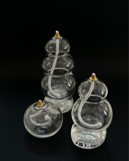 Marver Glass Studio Stacked Stone Lantern 3 Tier / 4 Tier