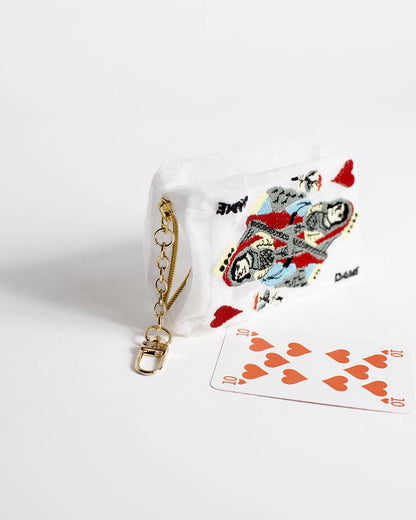 Brigitte Tanaka Organza-Beutel mit Spielkartenmotiv