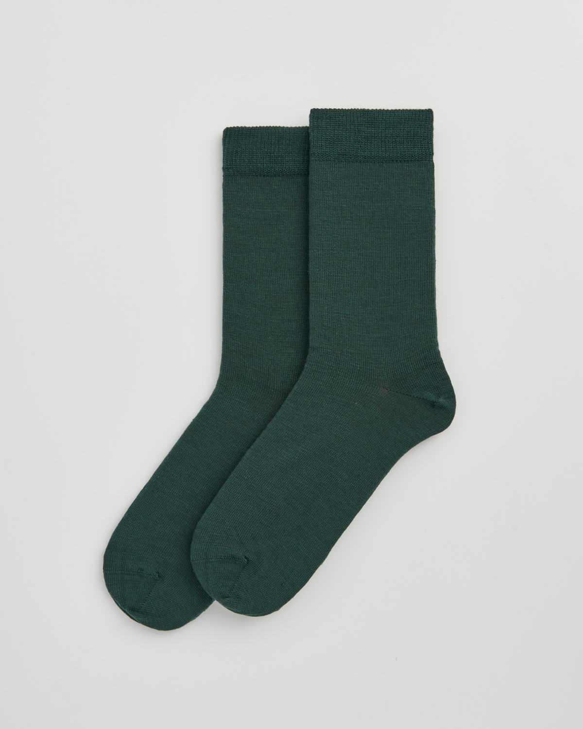 Deep Forest Green Merino Socks