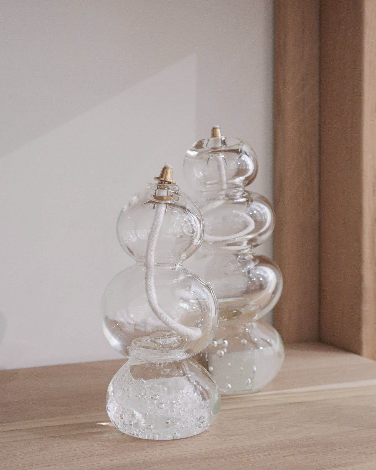 Marver Glass Stacked Stone Lantern — 4 Tier