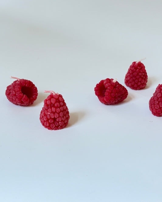 Happy Organics - Raspberry Beeswax Birthday Candles