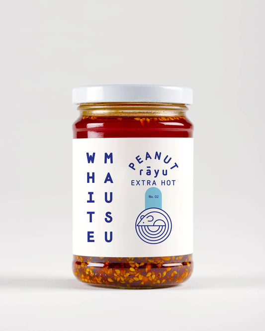White Mausu Peanut Rayu Extra Hot