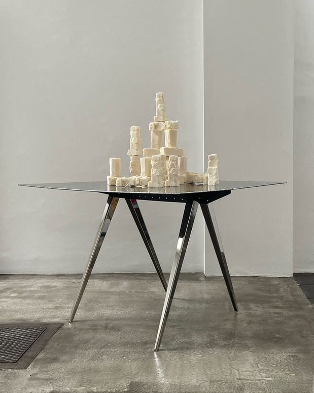 EPS5 Candle in white by Malte van der Meyden