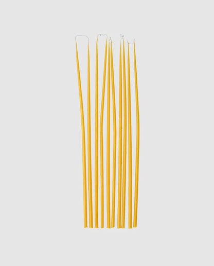 Celebration Candles – 18 beeswax stick candles in paper box by Malte van der Meyden