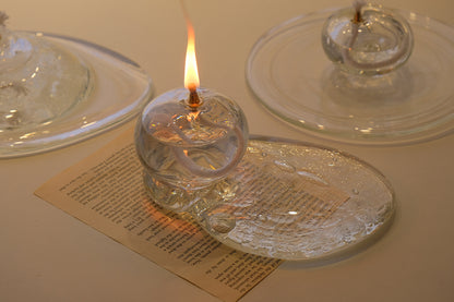 Marver Glass Flat Oil Lantern