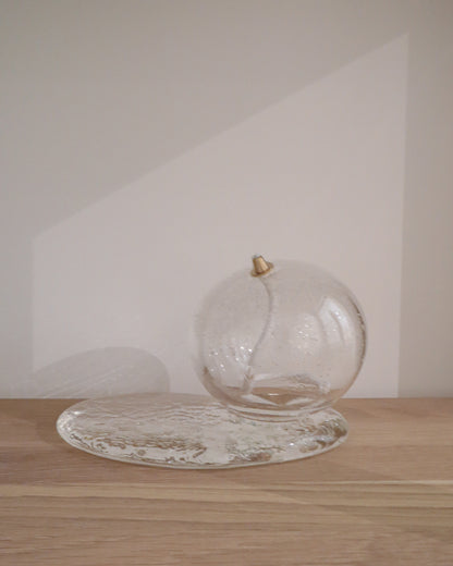 Marver Glass Flat Oil Lantern