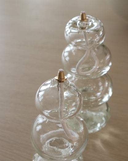 Marver Glass Stacked Stone Lantern — 4 Tier
