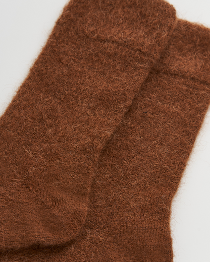 Chestnut Brown Ultra Soft Alpaca Socks