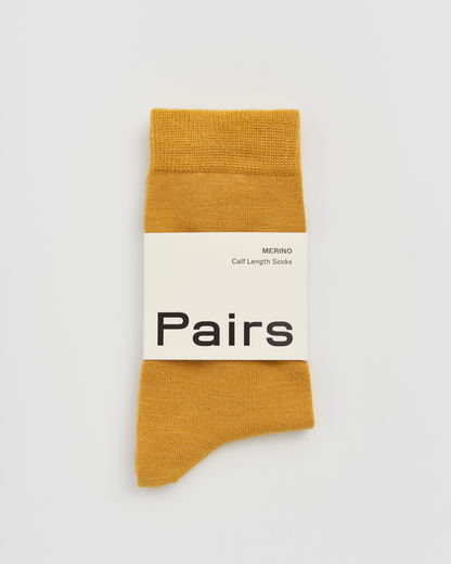 Golden Yellow Merino Socks
