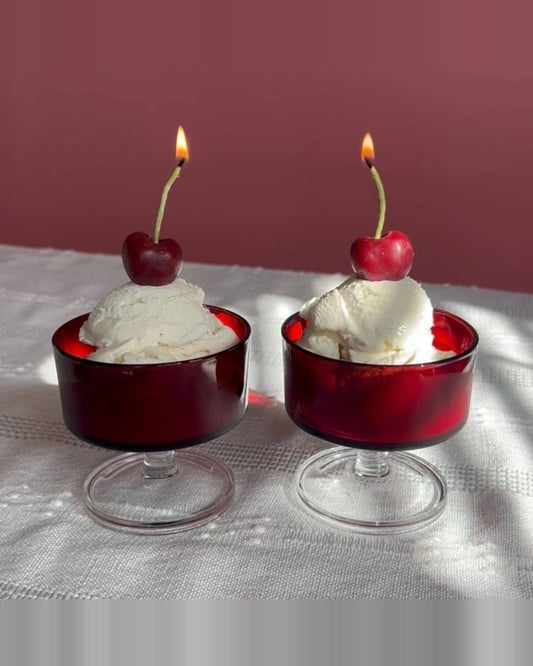 Happy Organics - Dark Red Cherry Beeswax Birthday Candles