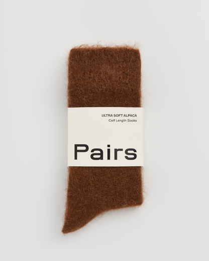 Chestnut Brown Ultra Soft Alpaca Socks
