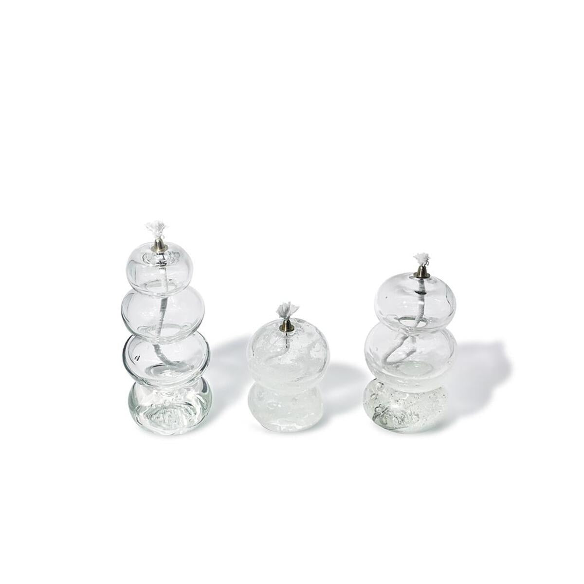 Marver Glass Stacked Stone Lantern — 3 Tier