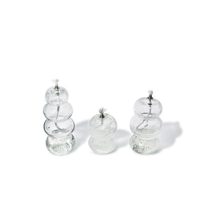 Marver Glass Stacked Stone Lantern — 3 Tier